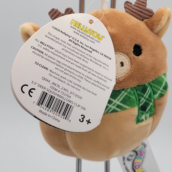 3.5" Ruby the Moose NWT Reindeer Deer Christmas 2020 Squishmallow Hoilday Xmas - Picture 4 of 4